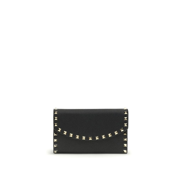 Valentino Garavani Black Calf Leather Bos Taurus Wallet