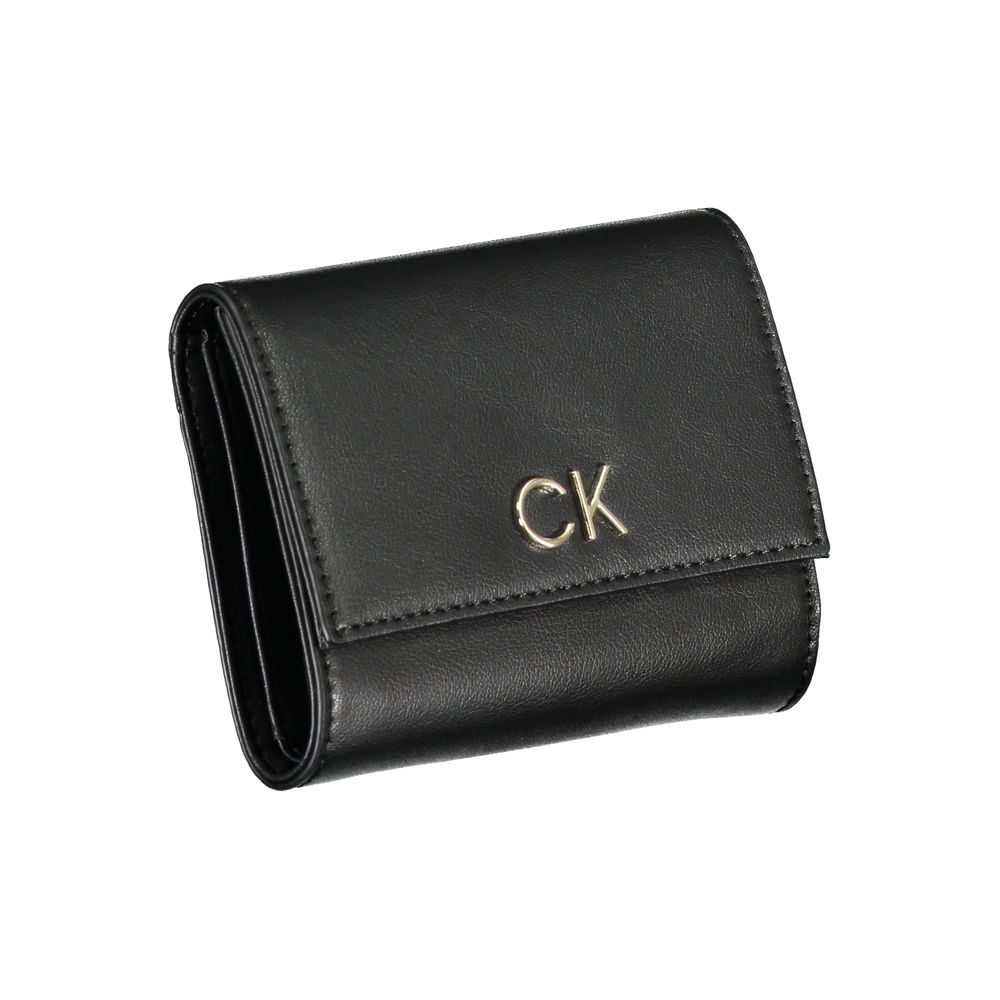 Calvin Klein Black Polyurethane Women Wallet