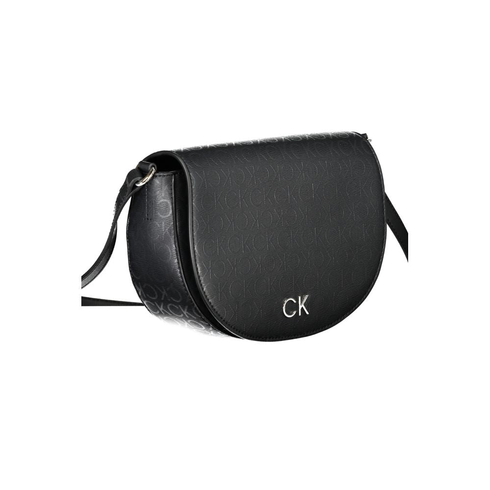 Calvin Klein Black Polyurethane Women's Shoulder Bag