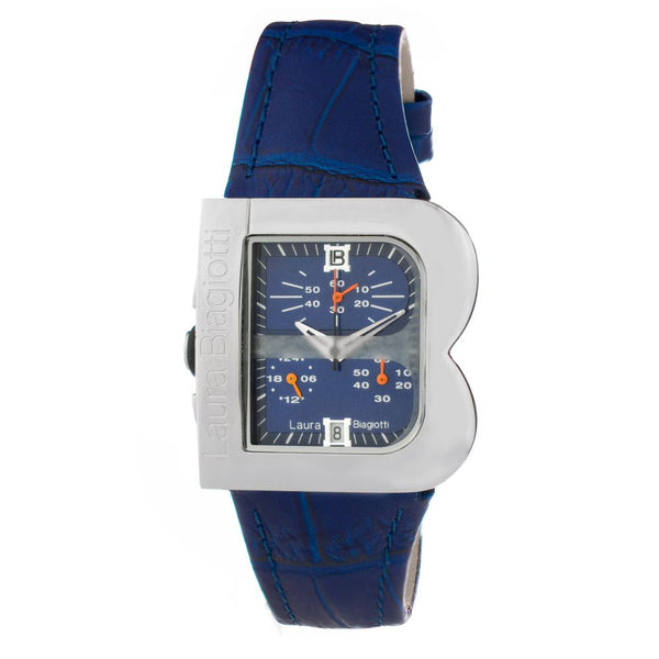 Laura Biagiotti Purple Leather Dress Watch