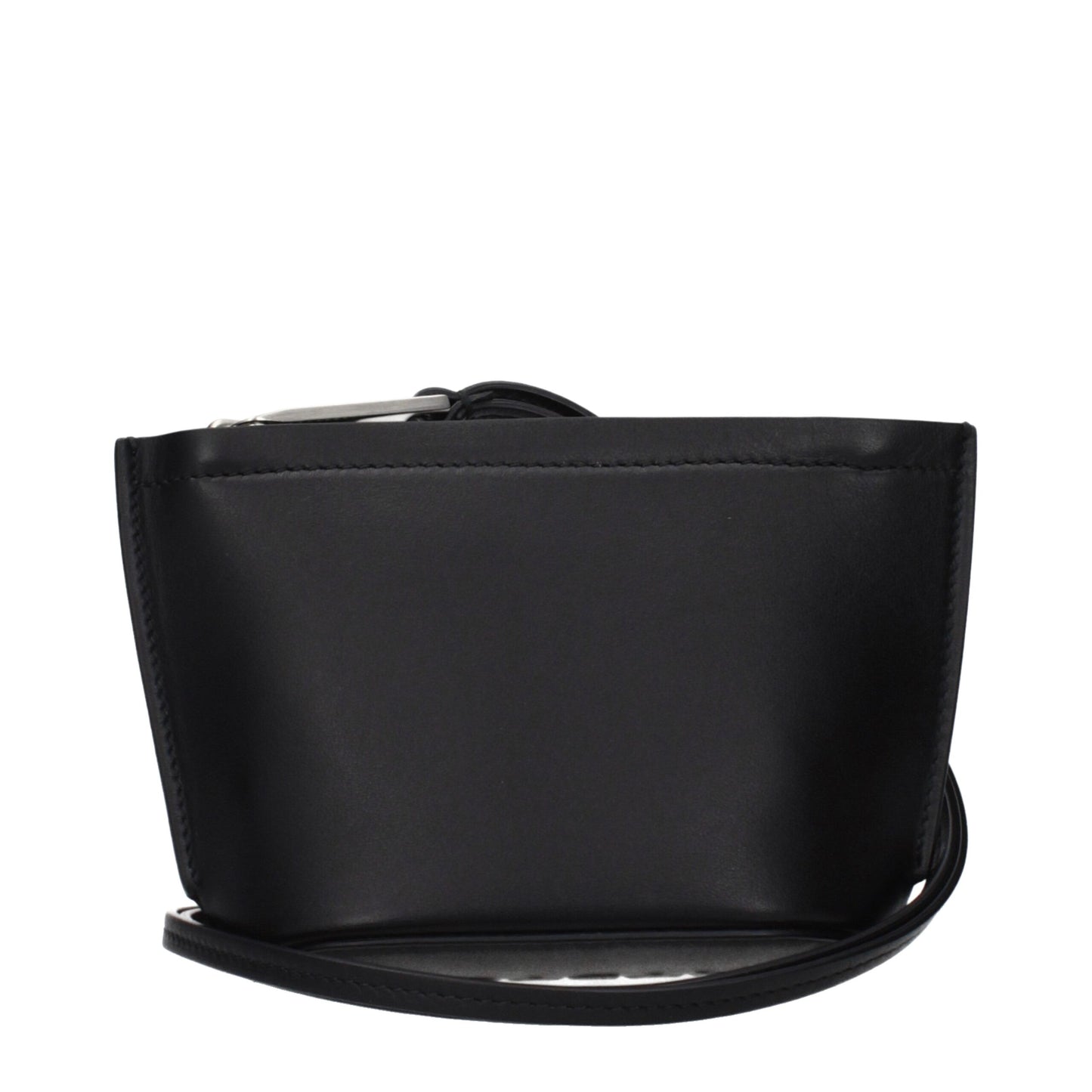 Salvatore Ferragamo Black Leather Clutch Bag