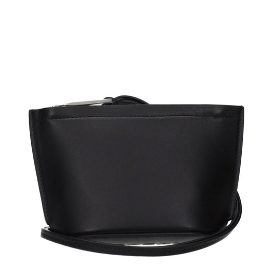 Salvatore Ferragamo Black Leather Clutch Bag