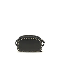 Valentino Garavani Black Calf Leather Bos Taurus Shoulder Bag