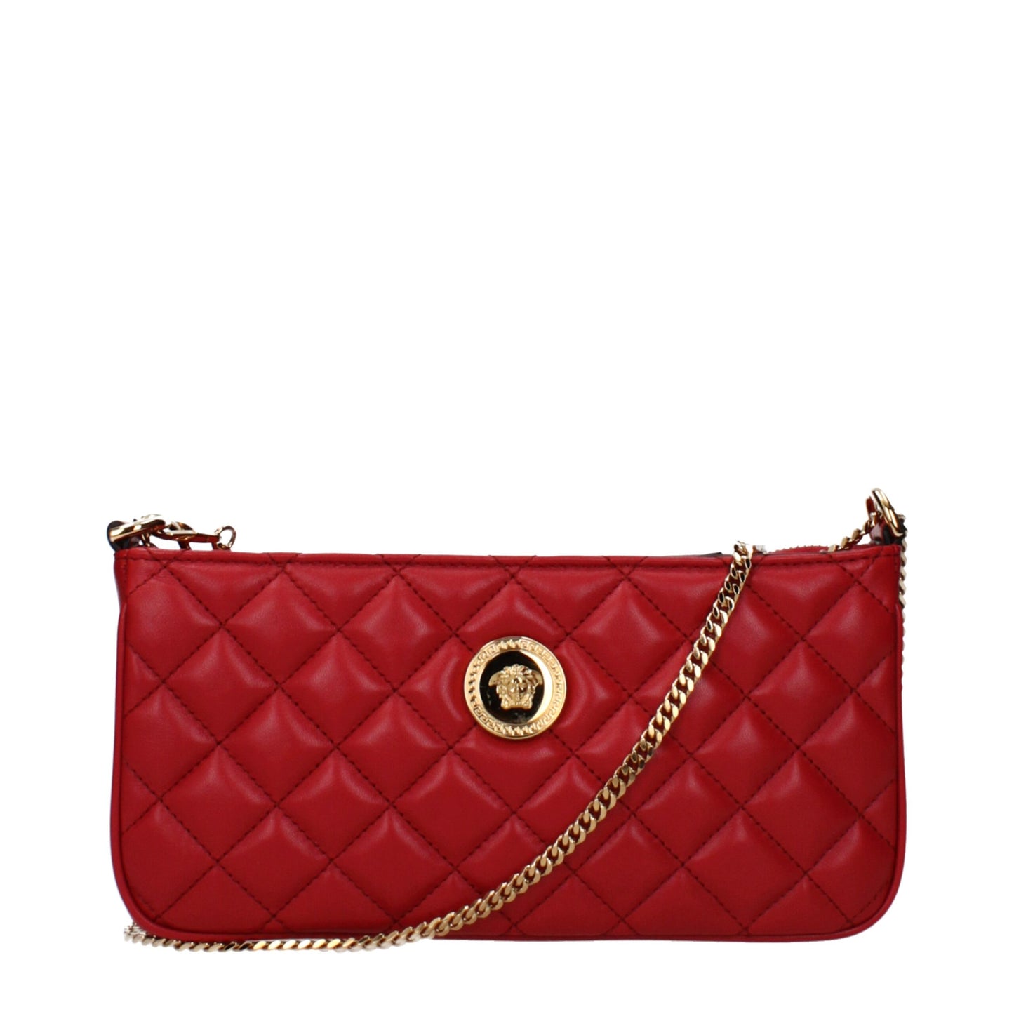 Versace Red Leather Crossbody Bag