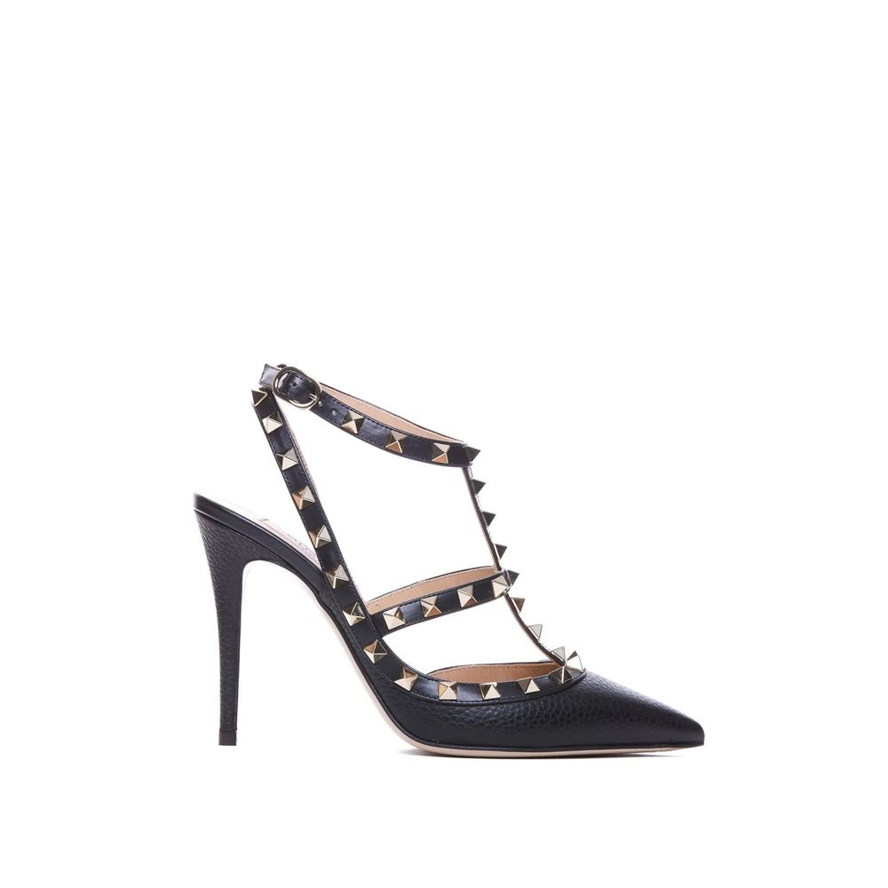 Valentino Garavani Black Calfskin High Heel Pumps