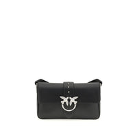 PINKO Black Leather Shoulder Bag