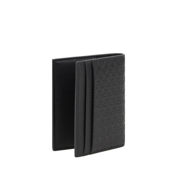 Ferragamo Black Calf Leather Bos Taurus Wallet