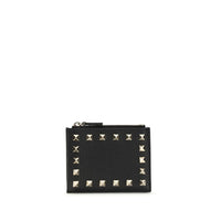 Valentino Garavani Black Calf Leather Bos Taurus Wallet