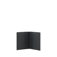 Ferragamo Black Calf Leather Bos Taurus Wallet