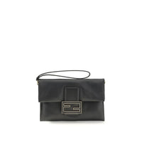 Fendi Black Lamb Ovis Aries Aries Clutch Bag