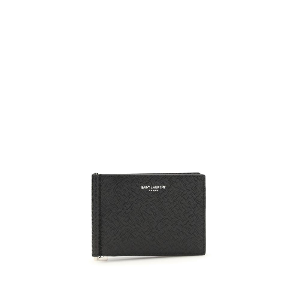 Saint Laurent Black Calf Leather Bos Taurus Wallet