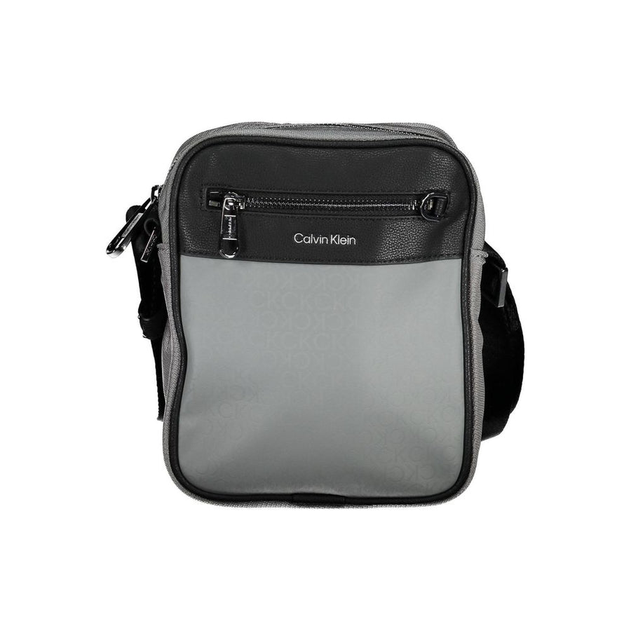 Calvin Klein Grigio Polyester Men Shoulder Bag