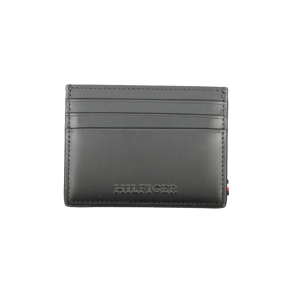 Tommy Hilfiger Black Leather Men Wallet
