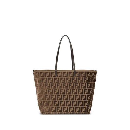 Fendi Brown Fabric Shoulder Bag