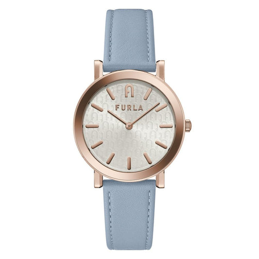 Furla Blue Leather Dress Watch
